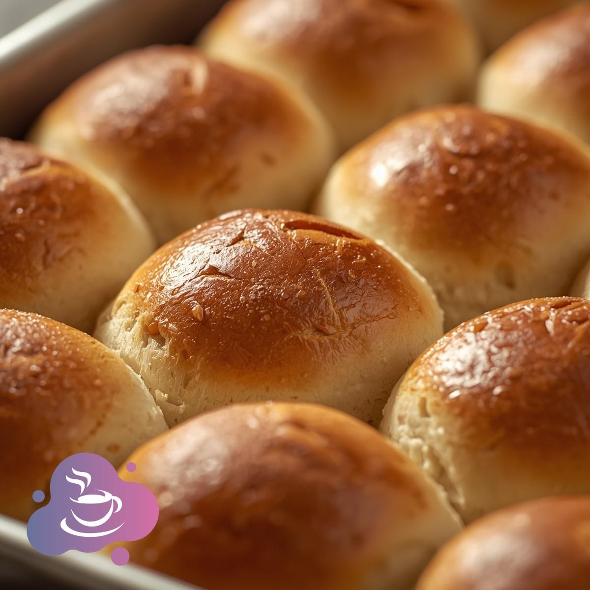 Frisch gebackene, goldene Brötchen.