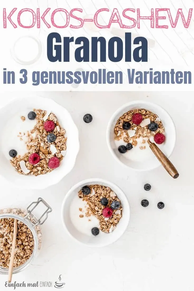Kokos-Cashew Knuspermüsli - Granola in 3 Varianten - Bild 4