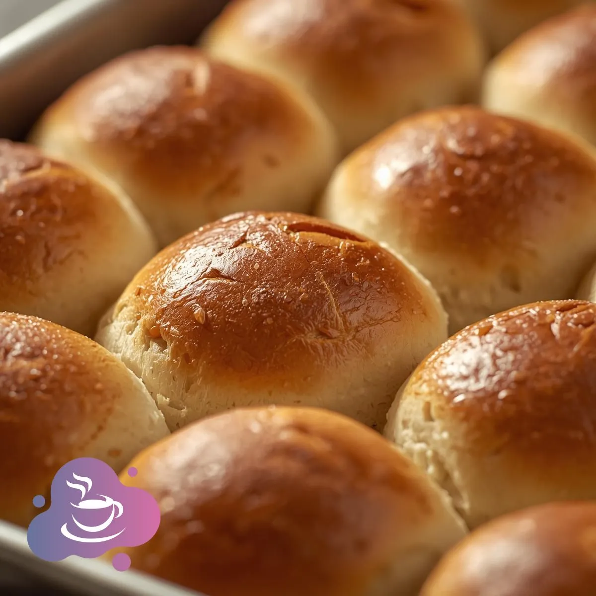 Frisch gebackene, goldene Brötchen.