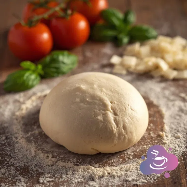 Frischer schneller Pizzateig mit Zutaten