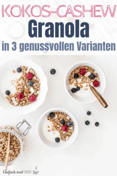 Kokos-Cashew Knuspermüsli - Granola in 3 Varianten - Bild 4