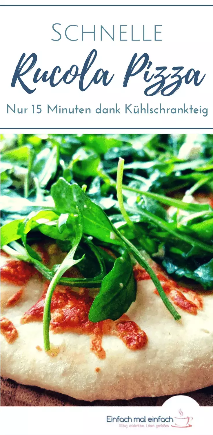 Schnelle Rucola Pizza mit Oliven und Feta - Bild 4