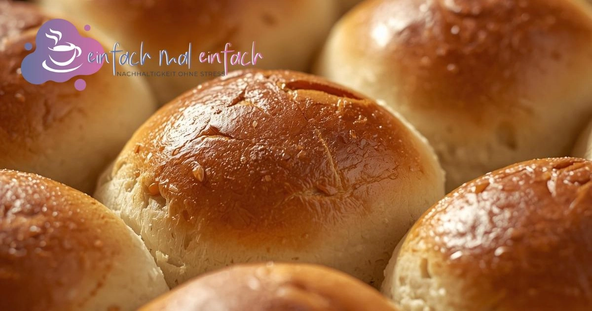 Frisch gebackene, goldene Brötchen.