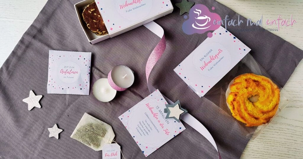 Elemente für Weihnachten in der Tüte oder Weihnachten im Glas