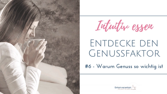 Frau mit Teetasse in genießerischer Ruhe. Text: