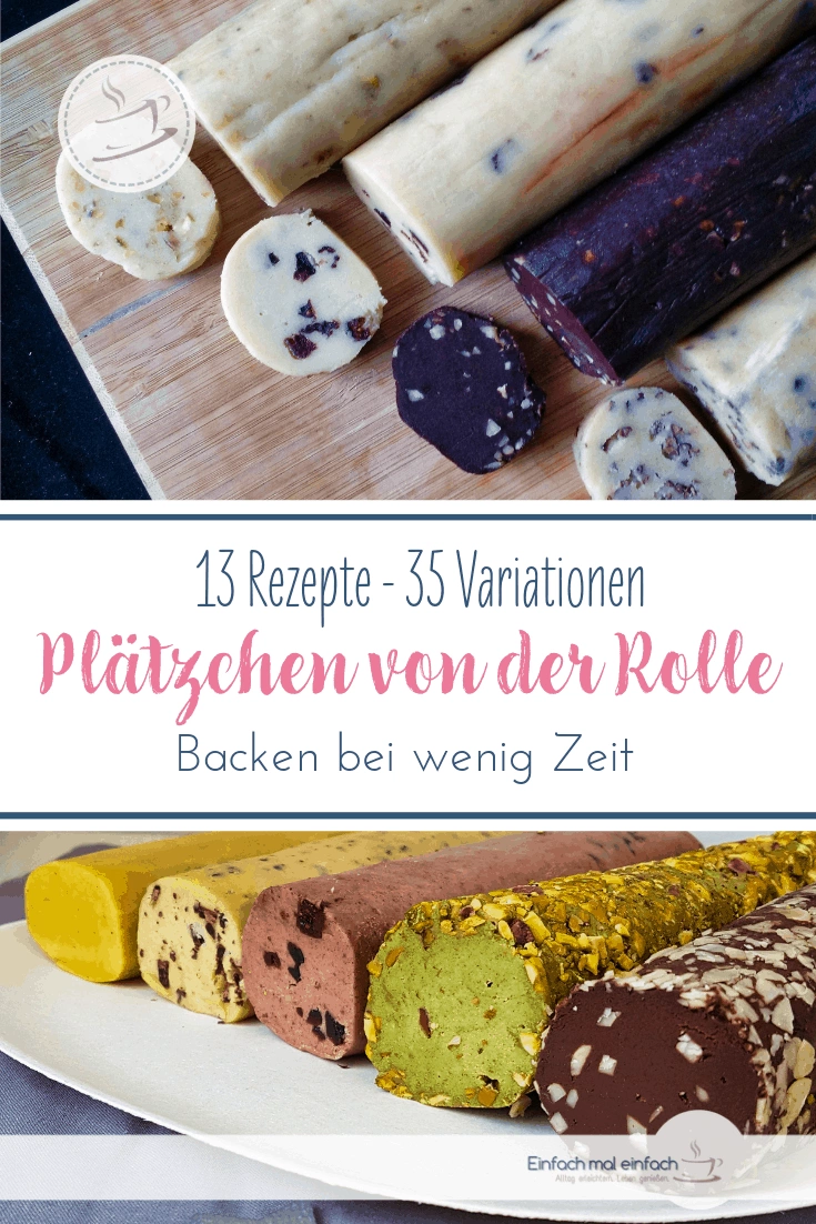 Plätzchenrezepte von der Rolle sind perfekt zum Backen bei wenig Zeit. Hier findest Du 13 Rezepte für Plätzchen von der Rolle mit 35 Varianten!