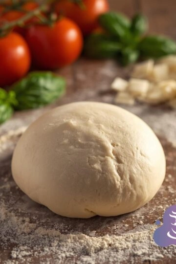 Frischer schneller Pizzateig mit Zutaten