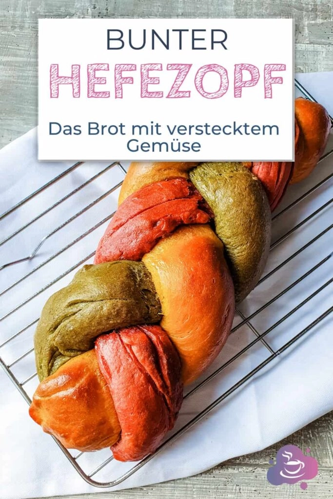 Buntes Hefezopf Brot mit 3x verstecktem Gemüse - Bild 6