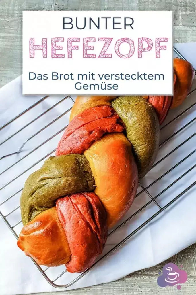 Buntes Hefezopf Brot mit 3x verstecktem Gemüse - Bild 10