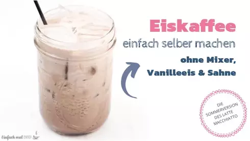 Eiskaffee im Glas