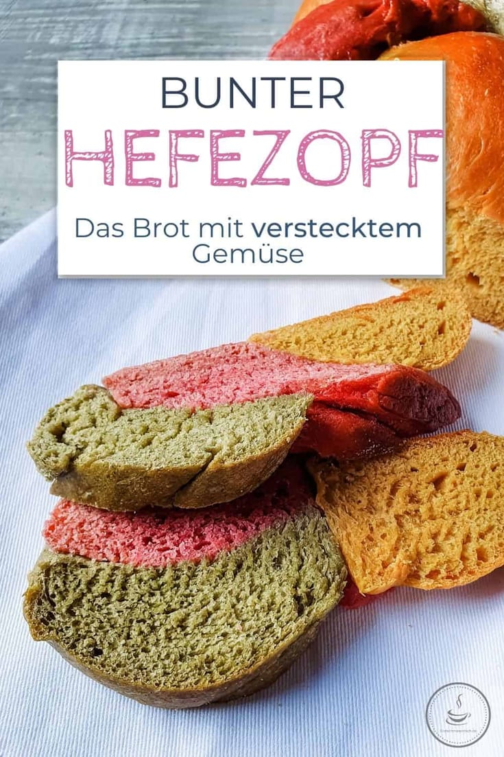 Buntes Hefezopf Brot mit 3x verstecktem Gemüse - Bild 6